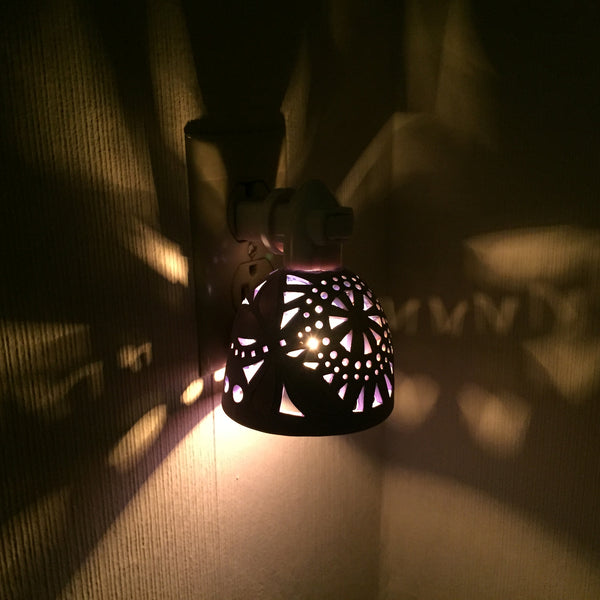round night light with sun and double dragonfly